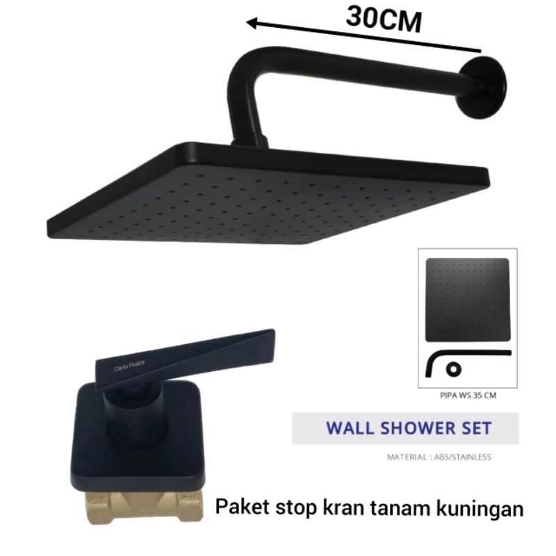 PAKET SHOWER TANAM KUNINGAN/WALLSHOWER TANAM SET KRAN TANAM KUNINGAN/SHOWER TANAM DINDING KAMAR MAND
