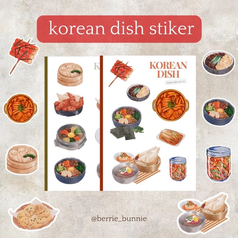 

[berrie_bunnie] stiker lucu| A6 korean dish stiker finishing doff, cocok untuk dekorasi, jurnaling, dll