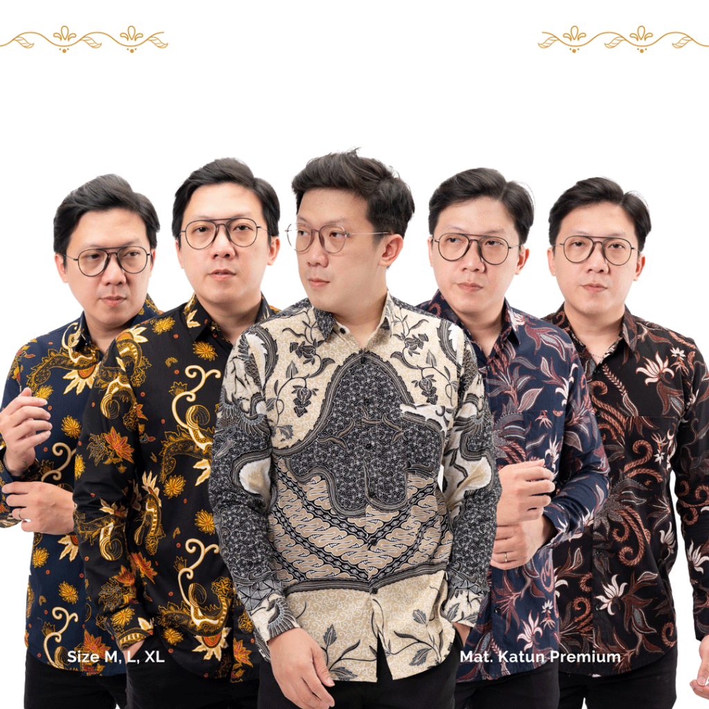 Jane Frey Clothing Best Seller Kemeja Batik | Freypv 8116 Slimfit Long Batik Floral M-XL Kemeja Bati