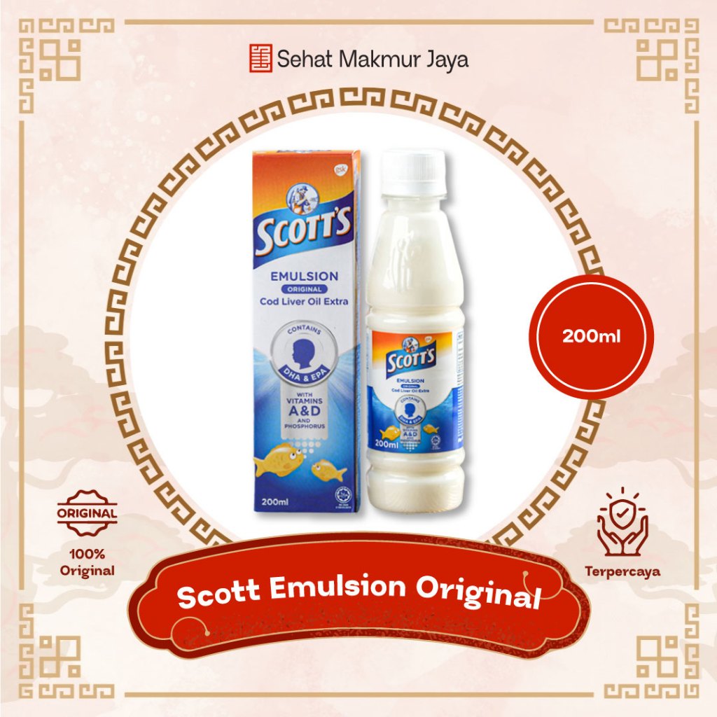 Scott Emulsion Malaysia Original 200ml Vitamin Anak JunDW