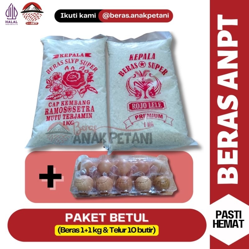 

PAKET Jum'at BERKAH BERAS TELUR (1 + 1 KG & TELUR 10 BUTIR)