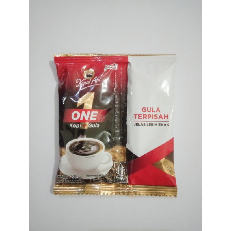 

kopi kapal api one gula terpisah per sachet