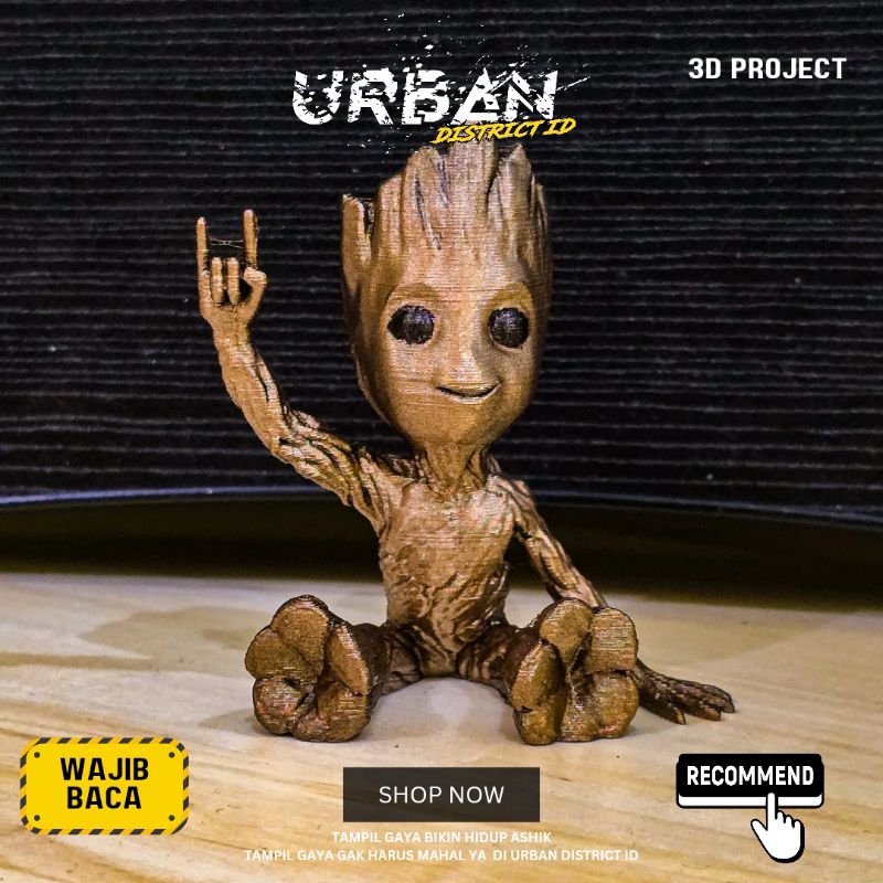 URBAN 3D PROJECT Groot Figure by URBAN DISTRICT