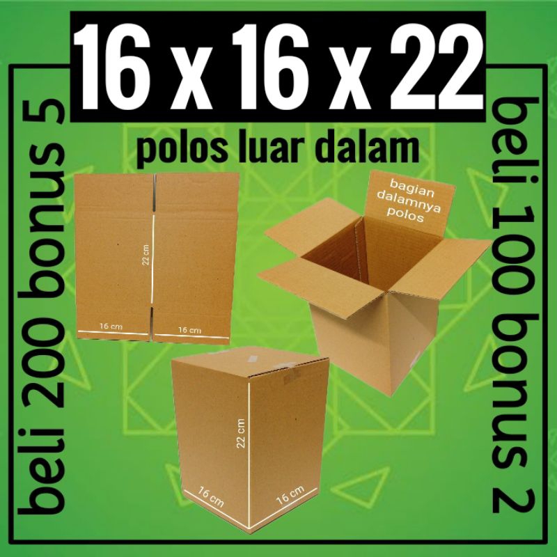 

Kardus karton box packing 16x16x22