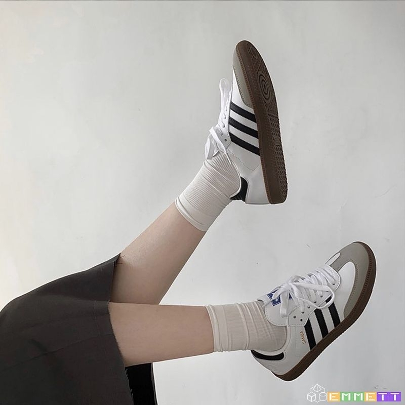 Sepatu Sneakers Adidas Samba OG White Black Gum Premium/sepatu pria adidas samba og classic