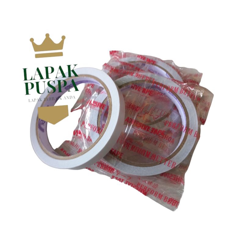 

1 pcs solatip isolasi lakban double tape 12 × 24 yard rainbow