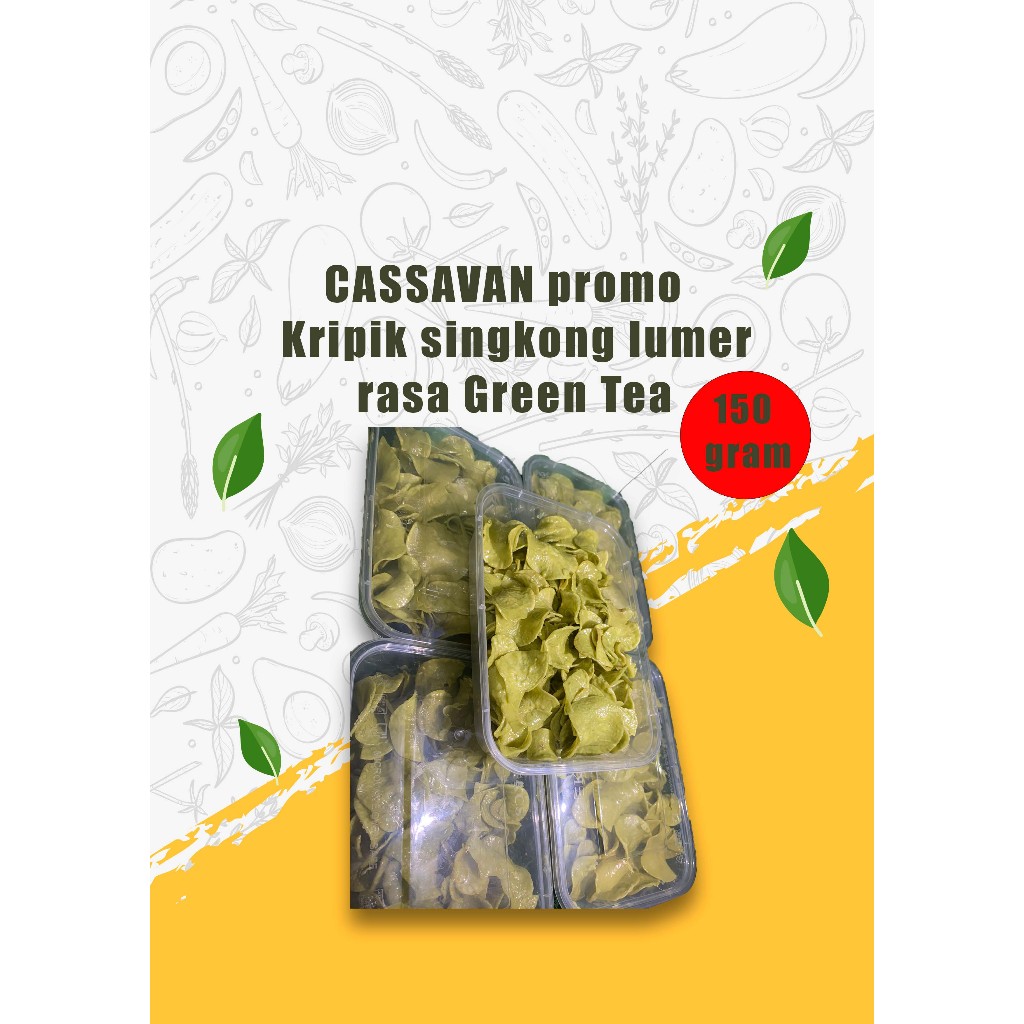 

CASSAVAN promo Kripik singkong lumer rasa green tea 150 gram
