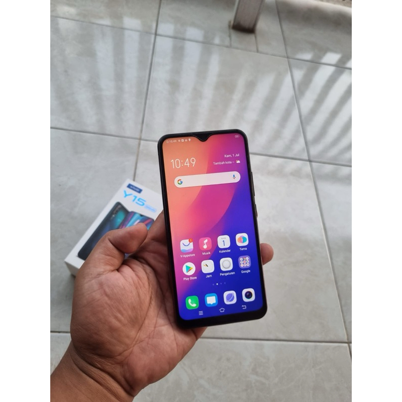 Vivo Y15 2019 3/64 Fullset Handphone Bekas Second