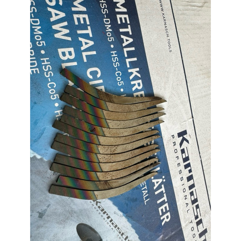 bahan taji premium pre cut, Karnasch hss e cobal 5,model slime