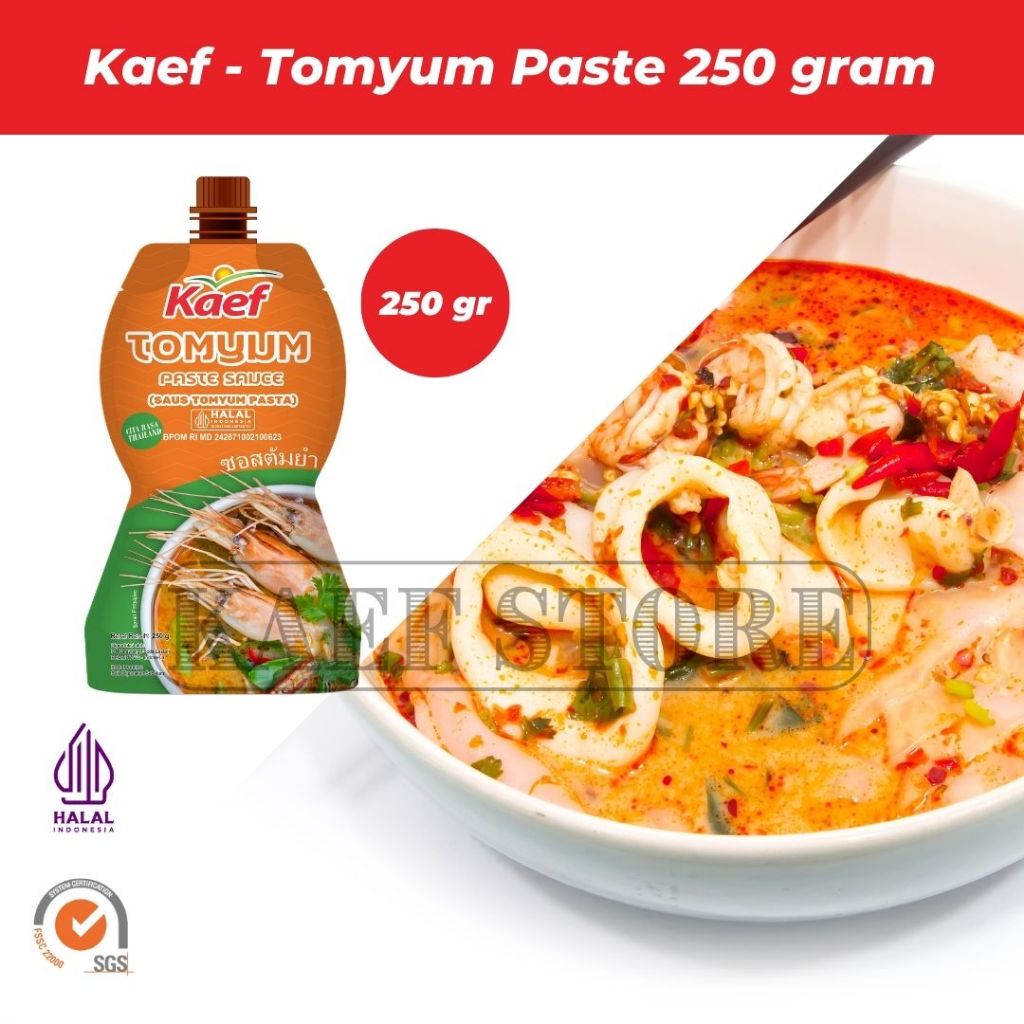 

Kaef Saus & Pasta Spot Pouch 250 gram | Kaef Tomyum 250 gram