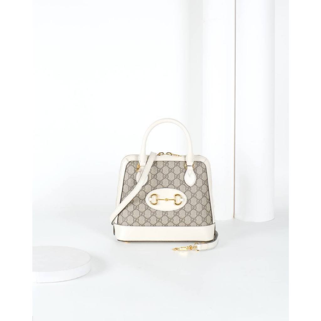 Gucci Horsebit 1955 With Top Handle Bag White