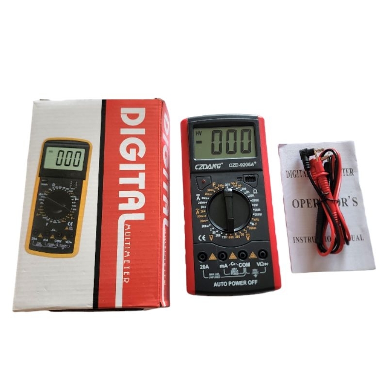 Multitester Avometer Multimeter Digital CZD-9205A DT9205A 9205 Plus