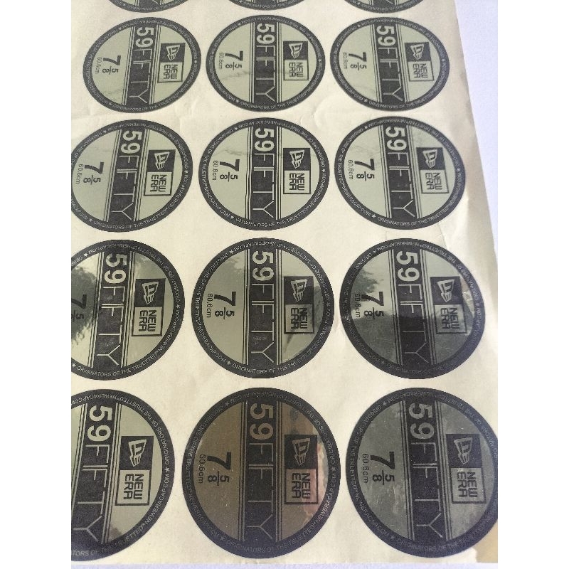 

Sticker/Stiker Topi Aksesoris NE Era MLB 9Forty 9Twenty 9Fifty Silver Caps Import Original