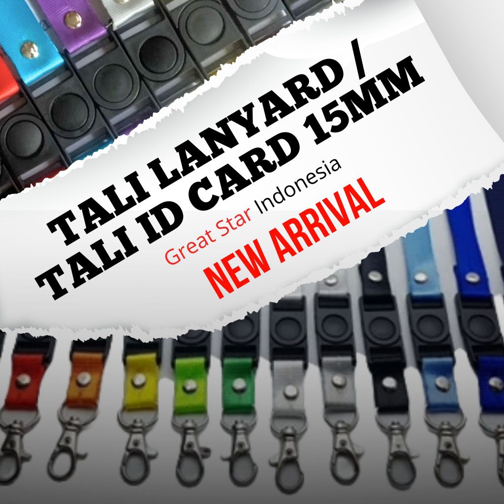 

TALI LANYARD STOPPER ID CARD POLOS 1,5CM I TALI NAME TAG LANYARD STOPPER 1.5CM GREAT STAR