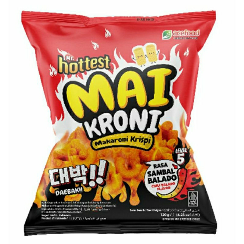 

Mr.hottest Maikroni makaroni krispi rasa sambal balado level 5 102g