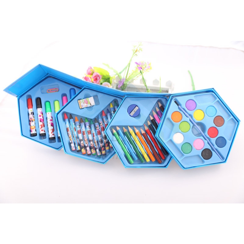 

tyvf Crayon Set 46 Pcs Crayon Oil Paste Pensil Warna / Pensil Warna Lengkap Alat Mewarnai Alat