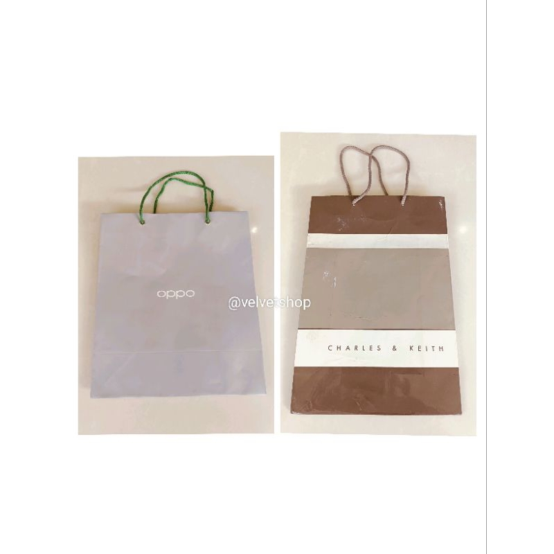 

Paperbag Shopping Bag Original tas belanja exclusive branded Oppo mobile phone Charles and Keith