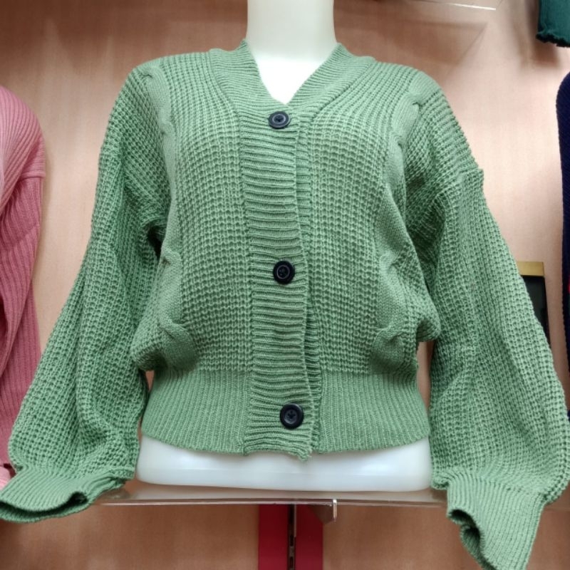 Cardigan Rajut - Outer Rajut - Jaket Rajut Wanita Cewek Model Terkini Motif