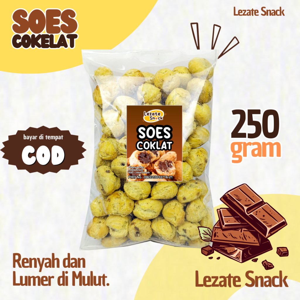 

Soes Coklat Kiloan 250gr Aneka Isian Rasa Keju Strawberry Blueberry Vanila / Sus Cokelat Sus Kering Keju WAP SNACK