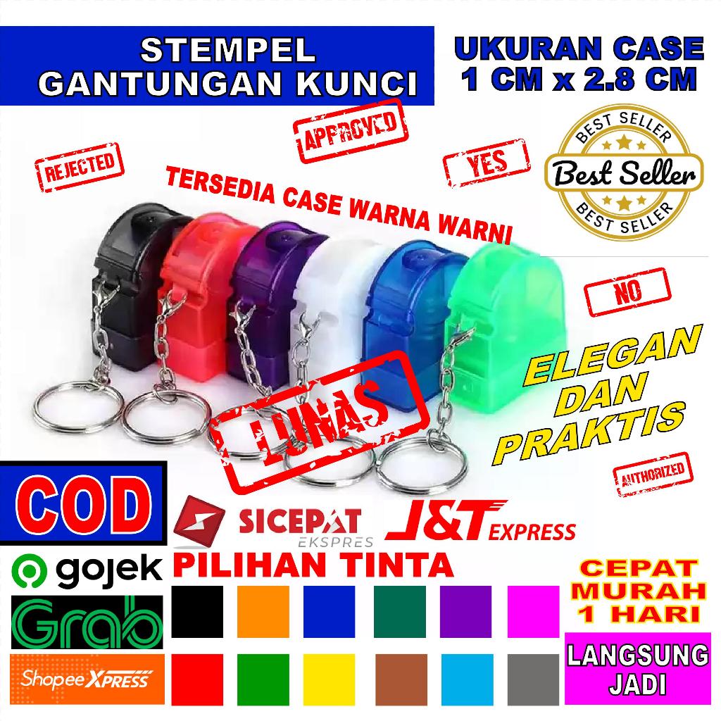 STEMPEL GANTUNGAN KUNCI. STEMPEL PRAKTIS, STEMPEL MINI, STEMPEL LUCU