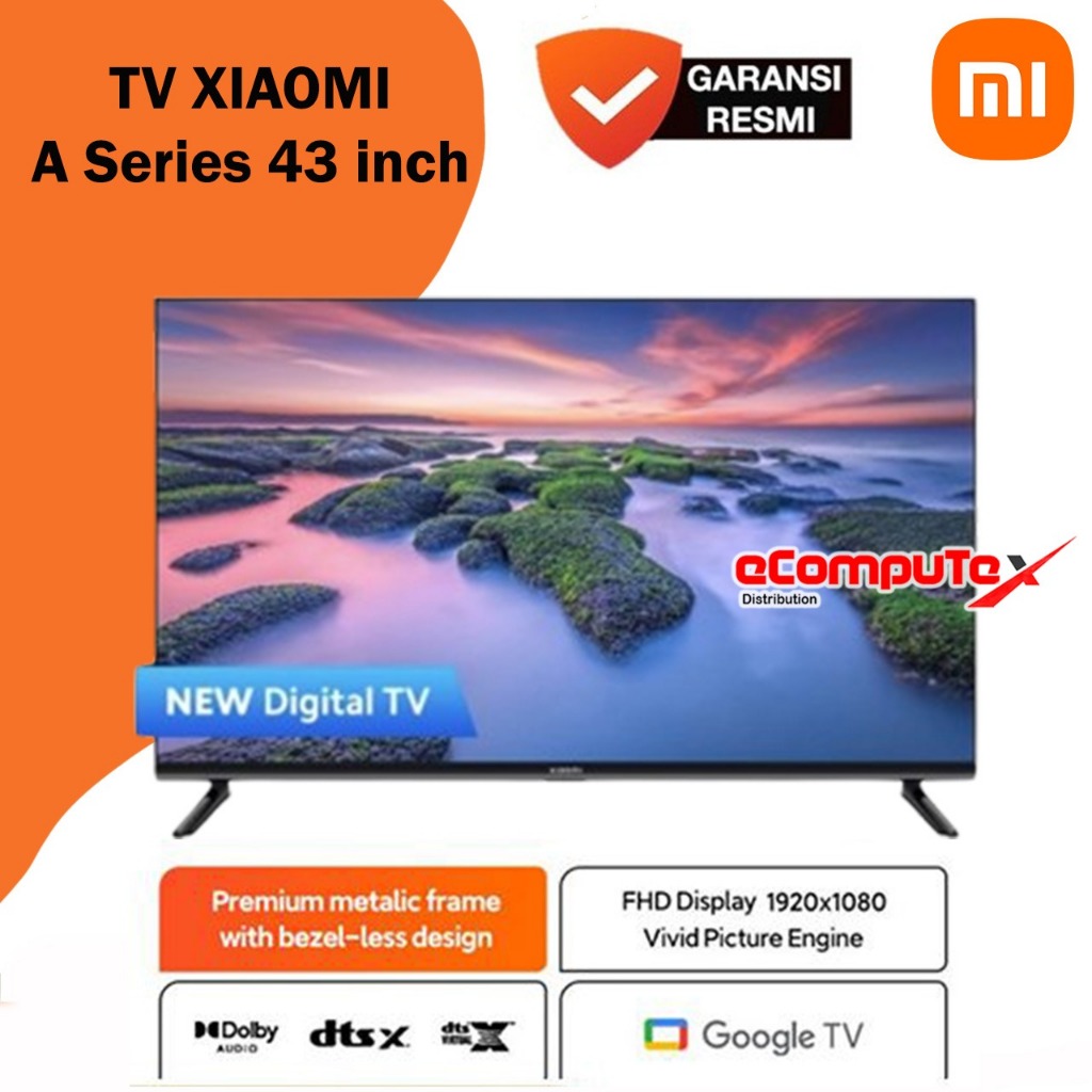XIAOMI MI SMART TV A SERIES 43" INCH FHD 2K SERIES ANDROID 43 INCI ORIGINAL - GARANSI RESMI