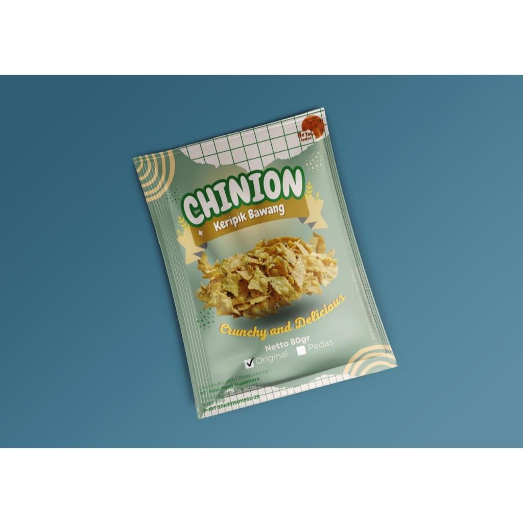 

Chinion Keripik Bawang Original Jajanan Enak Cemilan Murah Isi 80 gram