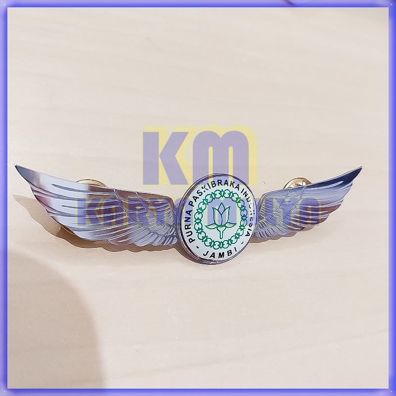 Pin Wing Paskibra Daerah Brevet Logo Purna Paskibraka Indonesia Tulisan Logo Bisa Custom - Karya Mul
