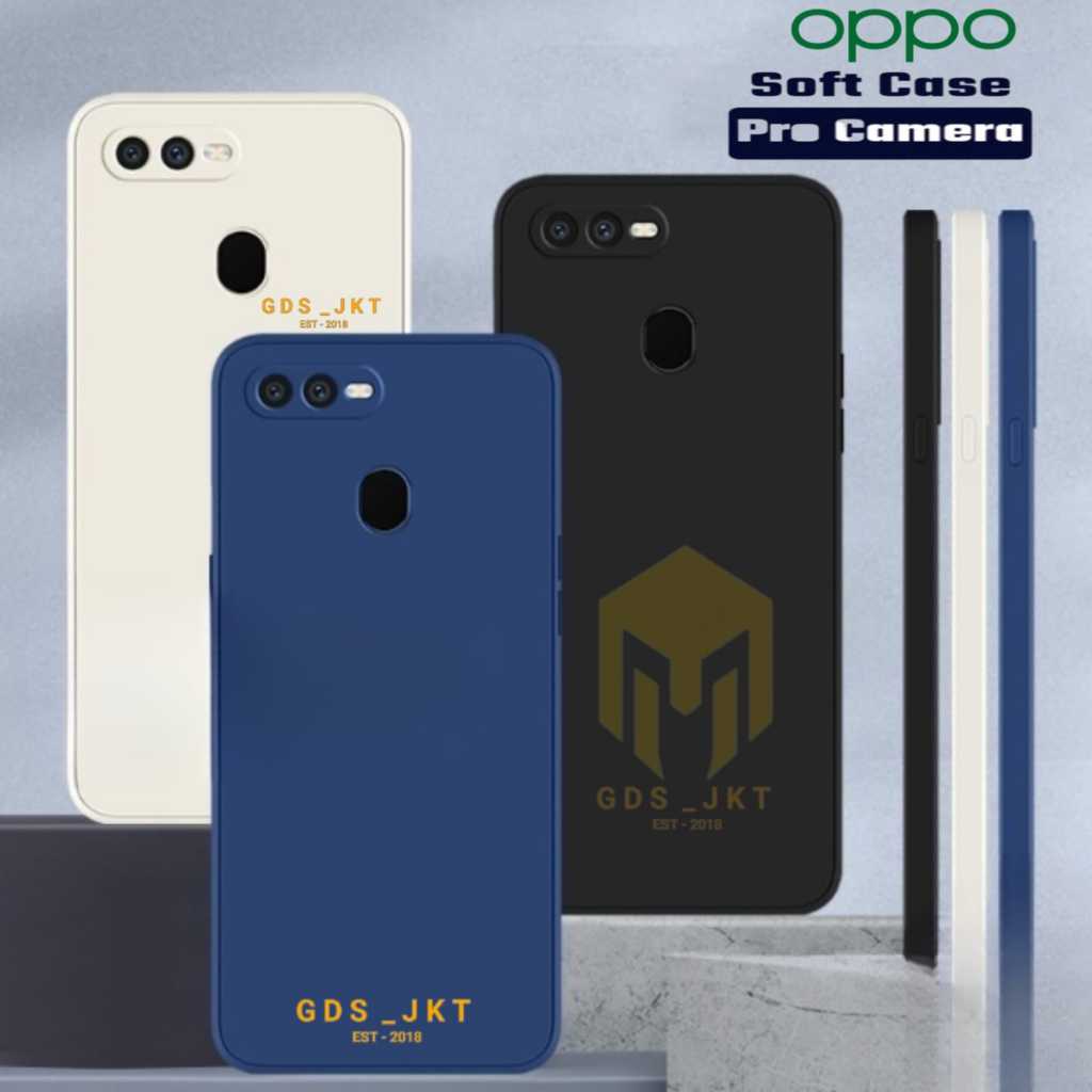 GDT - Soft Case Pro Camera Oppo A5s A7 A12 A11k / casing hp kesin silikon polos hitam hardcase