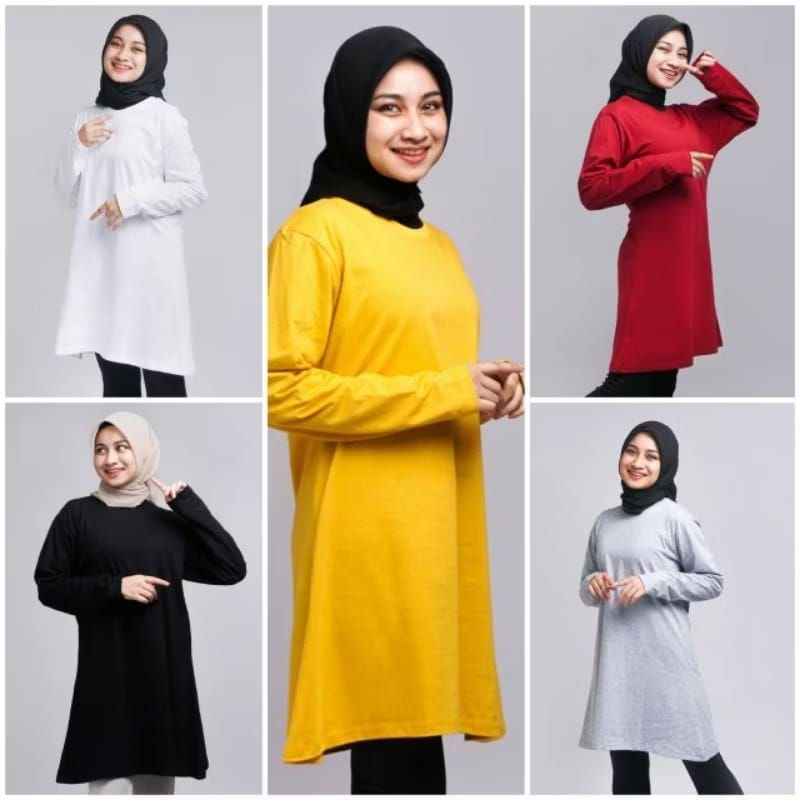 KAOS TUNIK WANITA LENGAN PANJANG TUNIK KAOS WANITA