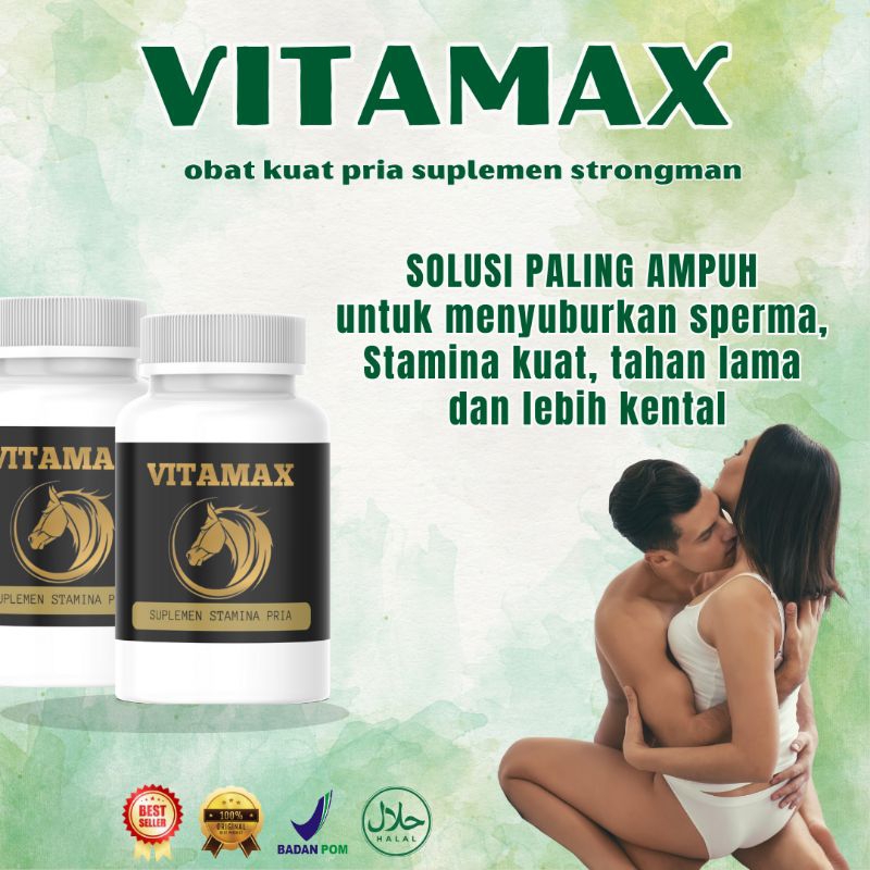 VITAMAX SUPLEMEN PRIA KUAT ISI 30kapsul vitamin stamina pria tangguh strongman