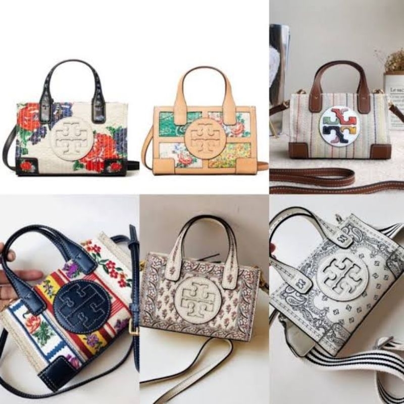 tory burch ella micro tote printed leather original bag tas tb authentic aslu