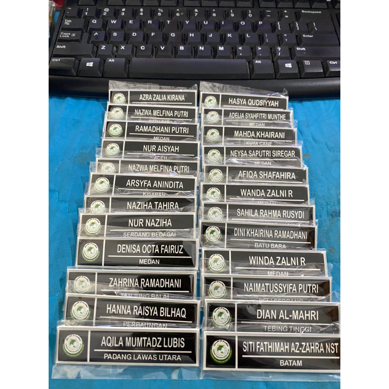 

name tag sekolah, perusahaan termurah