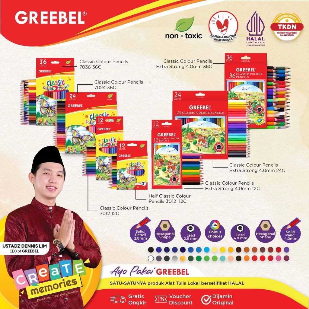 

Pensil Warna Greebel Classic Color Pencils