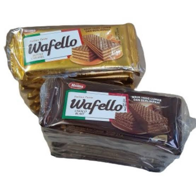 

WAFELLO WAFER 1000 RASA BUTTER CARAMEL DAN KELAPA | WAFELLO 1 RENCENG ISI 10 BUNGKUS @17G