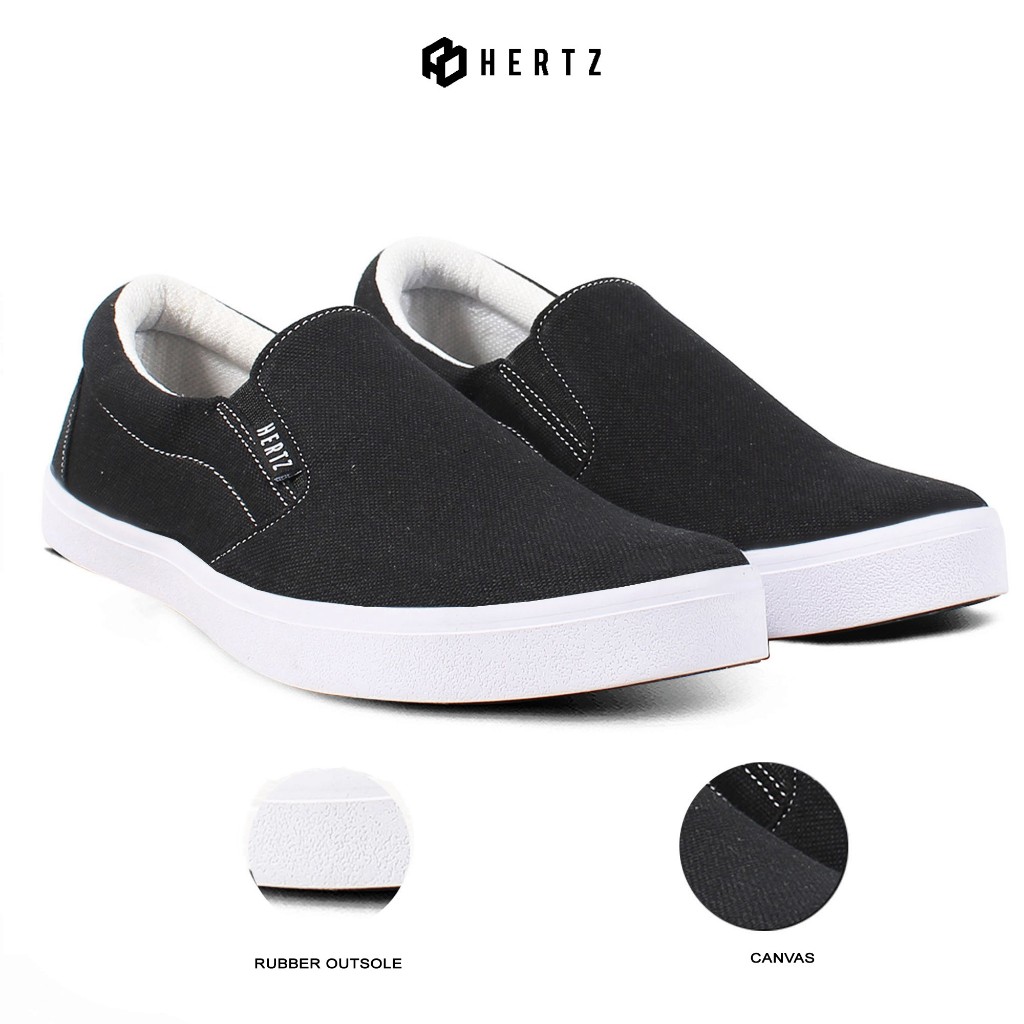 Hertz - Sepatu Slip On Pria H 3751 AST Brand Hertz Sepatu Casual Kerja Kuliah Hangout Harga Murah Be