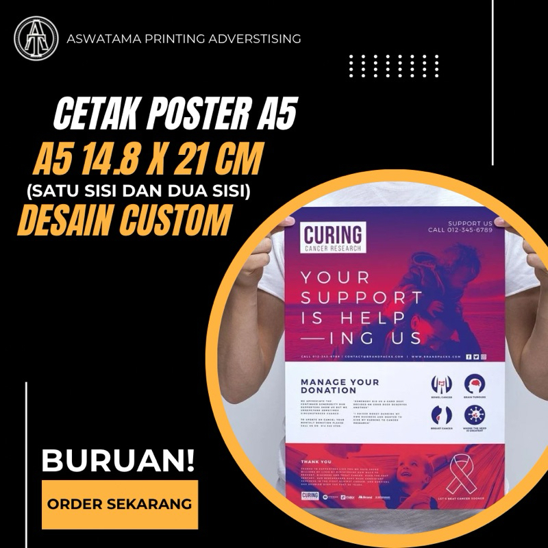 

cetak poster A5 murah surabaya bahan premium print fullcolor