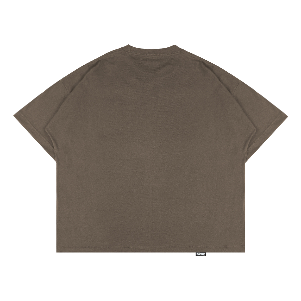 Troy Company Boxy Oversized Pocket Tees Maple Brown Donuts BK 2620