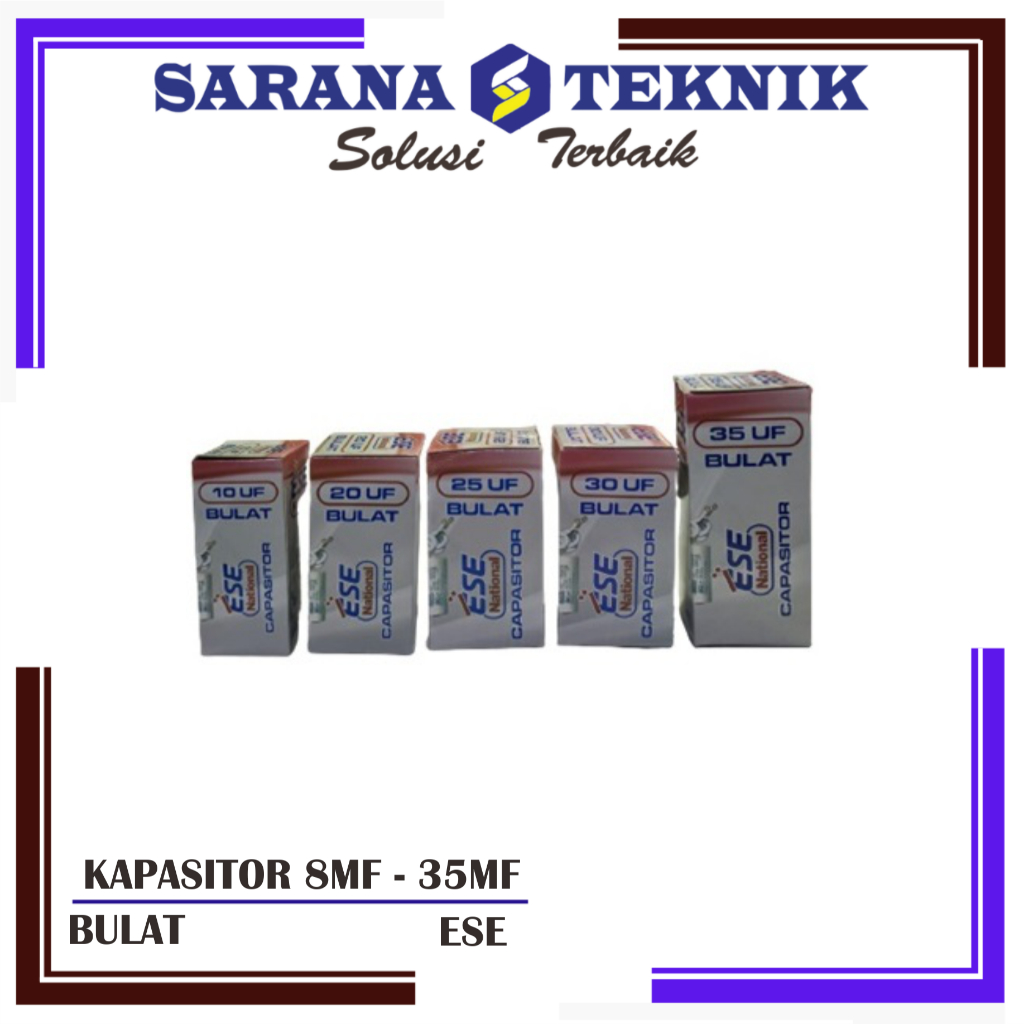 KAPASITOR BULAT 8MF 10MF 20MF 25MF 30MF 35MF ESE NATIONAL