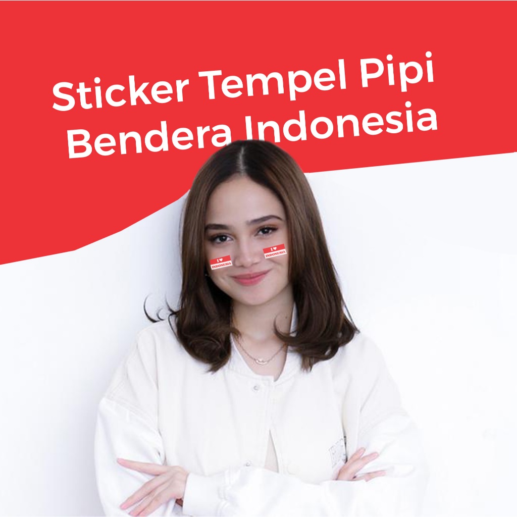 

Tempelan Pipi Bendera - Sticker Pipi Merah Putih - indonesia 17 agustus