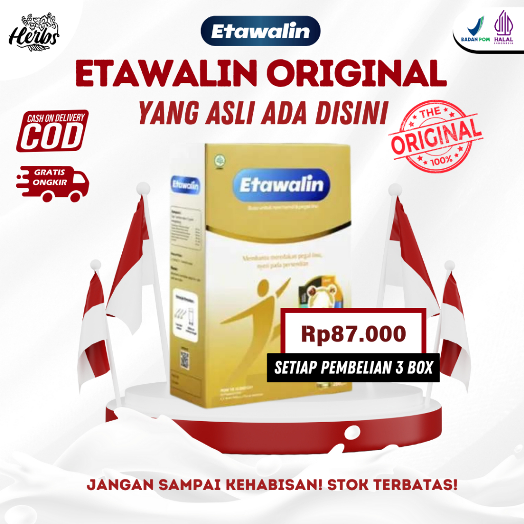 

ETAWALIN ORIGINAL Susu Kambing Etawa Atasi Kolesterol - Asam Urat - Nyeri Sendi - Rematik 200 gr
