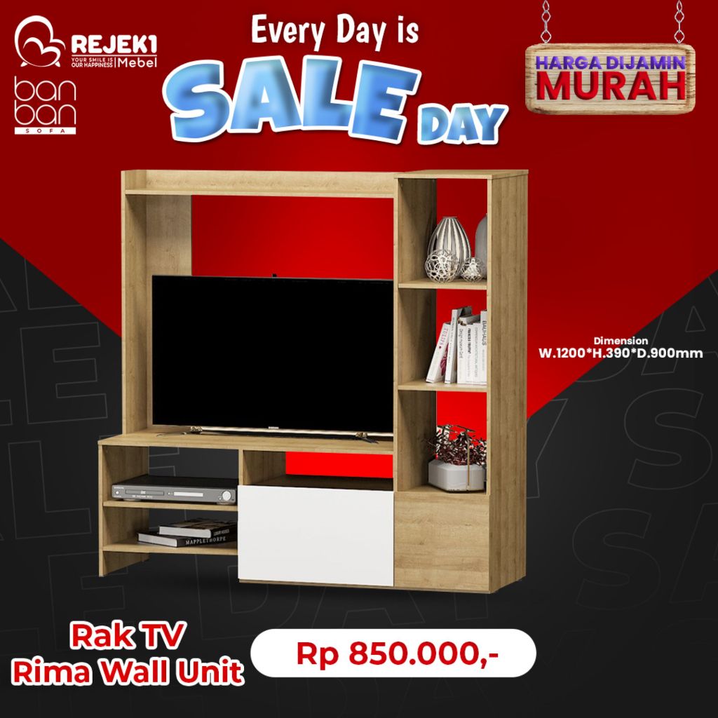 Rak TV Rima Wall Unit