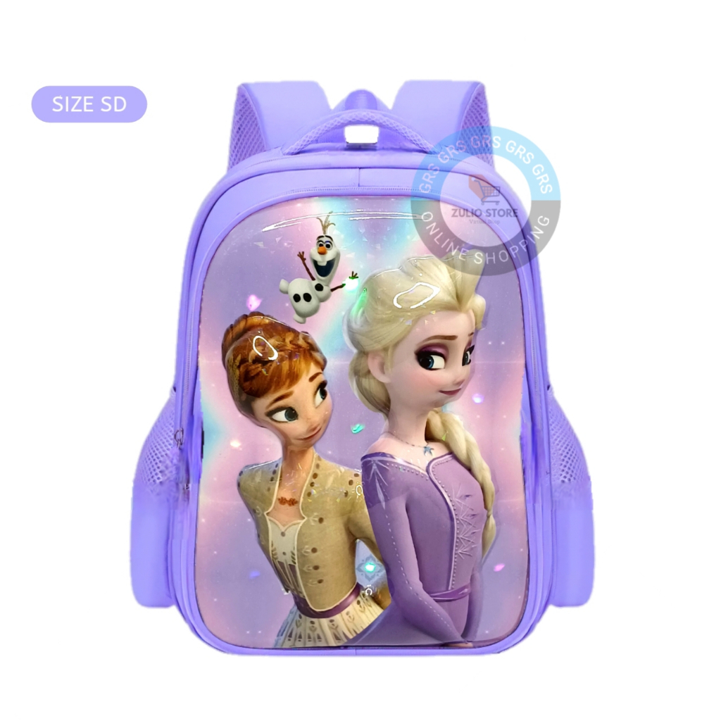 [TERLARIS] TAS ANAK PEREMPUAN FROZEN FULL LAMPU | RANSEL SEKOLAH | TAS ANAK CEWEK SD | TAS ANAK NYAL