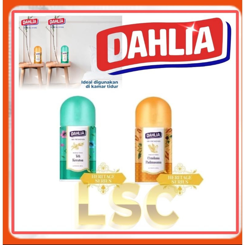 DAHLIA Air Fresh Matic Aerosol 225 Ml, HERRITAGE Teh Keraton dan Dahlia Aerosol cendana padmasana