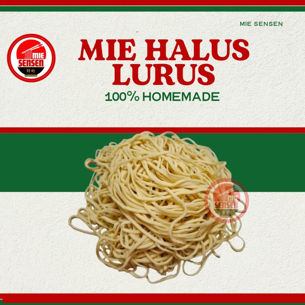 

Mie Mentah Lurus telur Ayam asli Frozen 1 kg / 500 gram