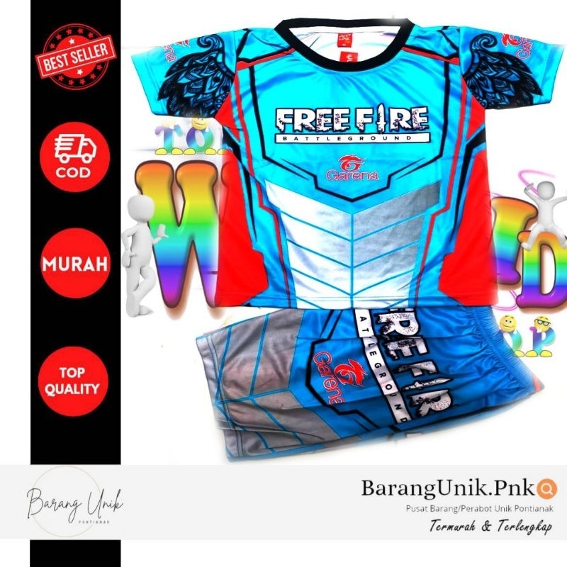 SETELAN BAJU ANAK FREE FIRE TOSCA