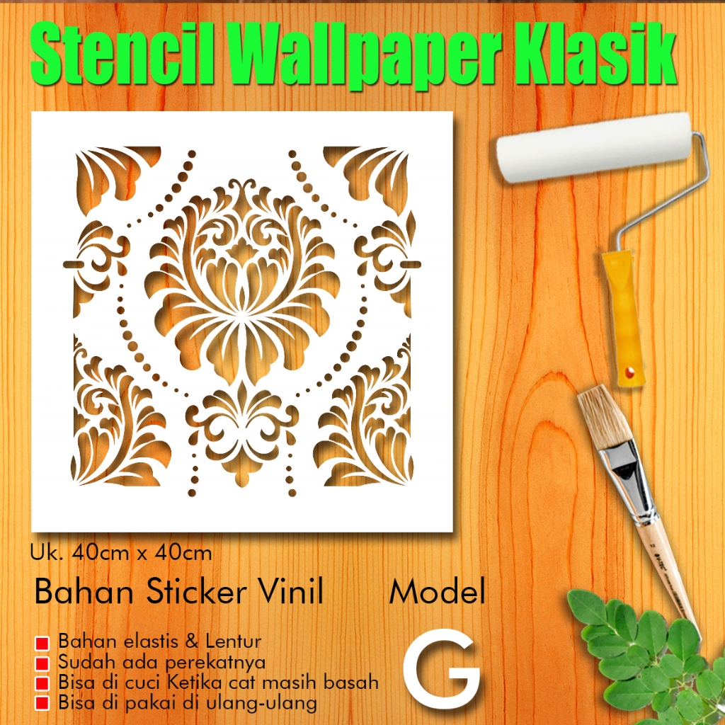 STENSIL MAL HIASAN DINDING