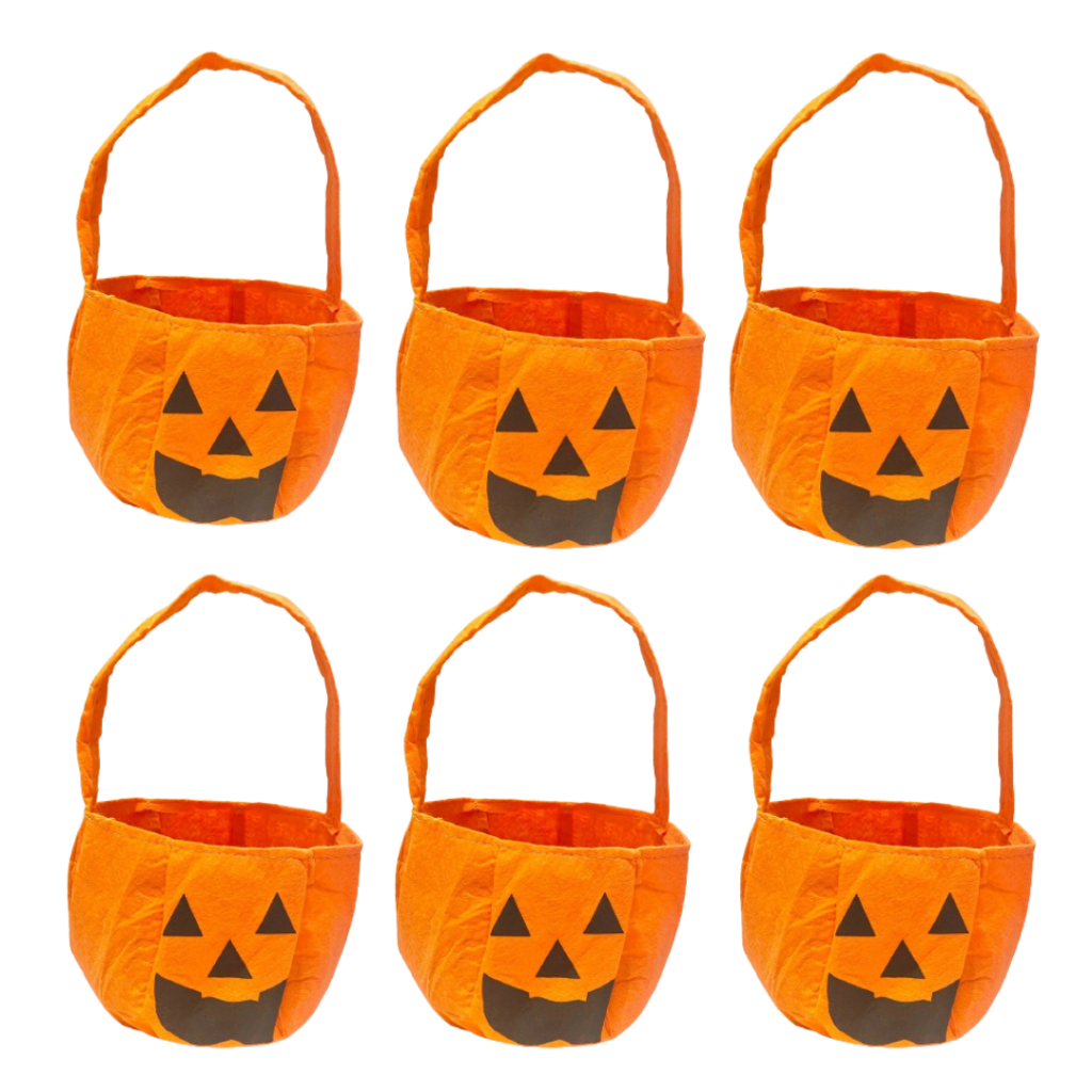 

Halloween pumpkin felt candy bag trick or treat kantong tas permen snack labu