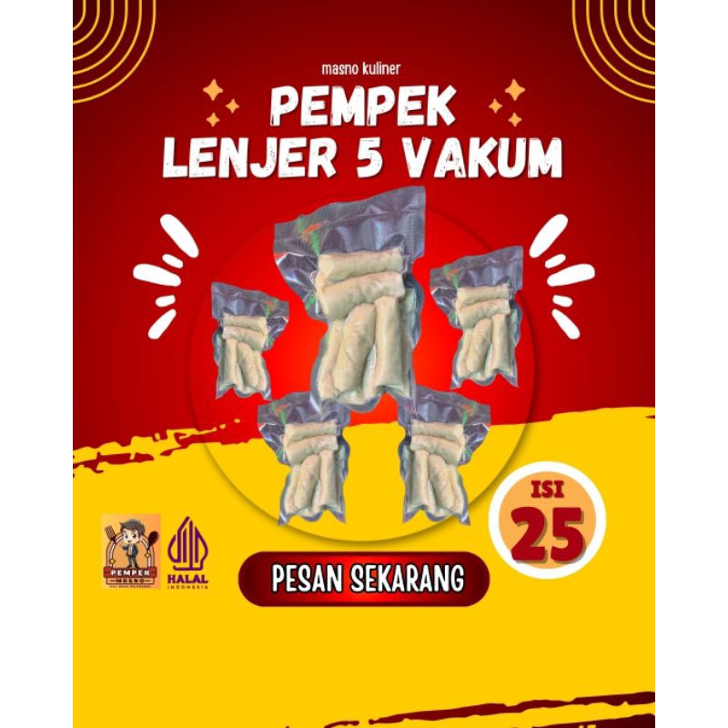 

PEMPEK LENJER VAKUM || isi 25 pempek