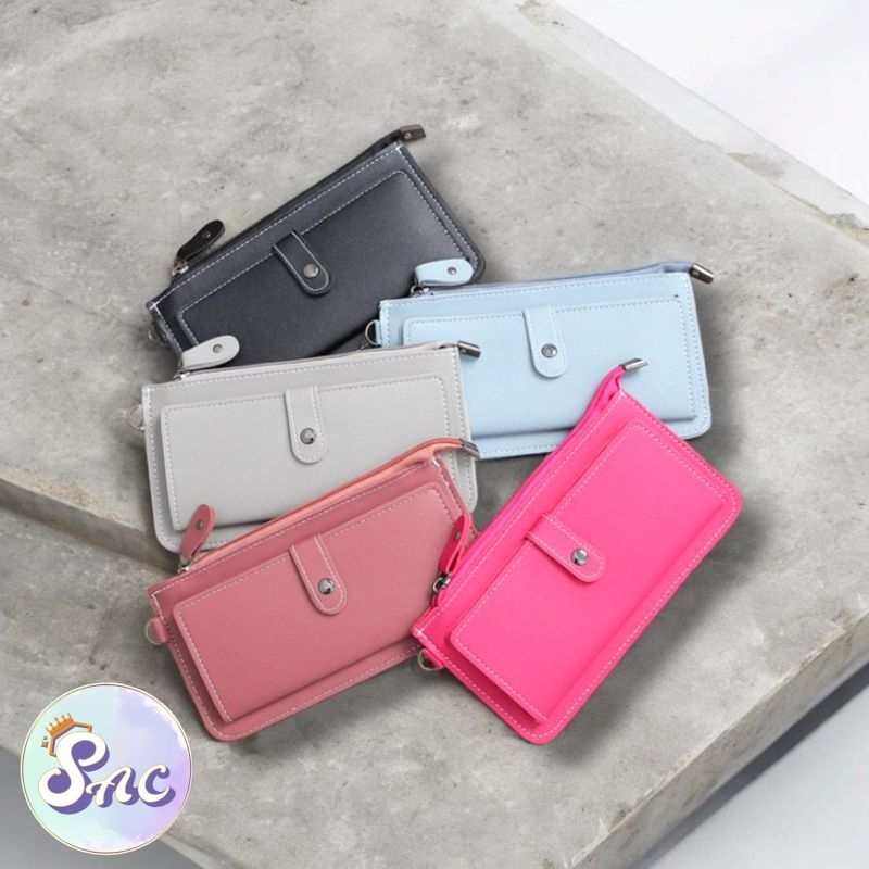 Dompet Wanita Panjang 12 Slot Kartu Dompet Import Tali Pendek Dompet Wanita Import Tali Pendek Dompe