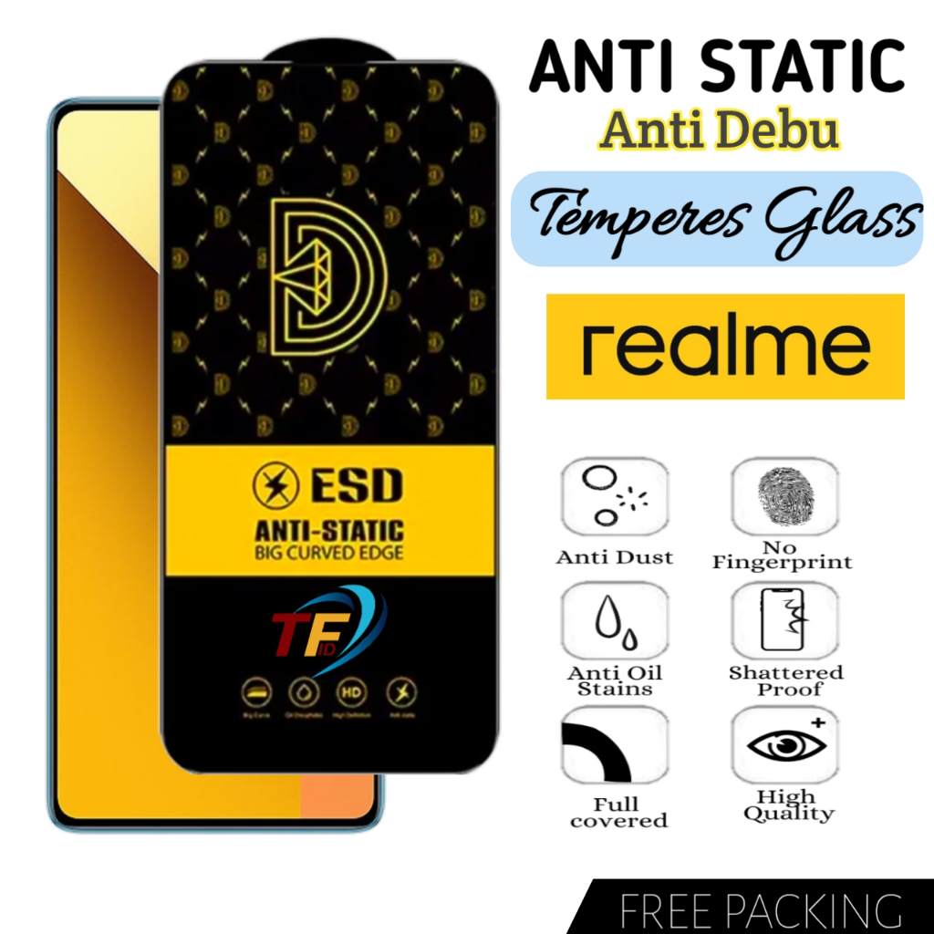 Tempered Glass Anti Static Realme Narzo 50 50 Pro 50A 50A Prime 50i 50i Prime anti gores realme